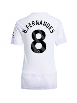 Billige Manchester United Bruno Fernandes #8 Bortedrakt Dame 2025-26 Kortermet